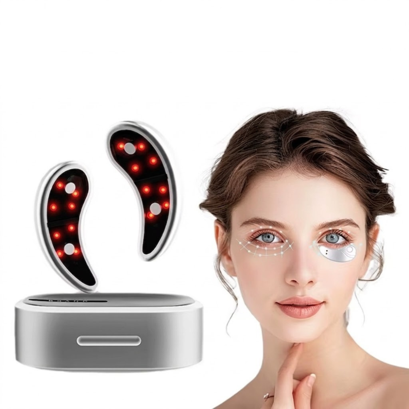 Led Red Light Eye Care Therapy EMS Pulse Micro-Current Device Eye Massager to Relieve Fatigue for Treatment under Eye Wrinkle